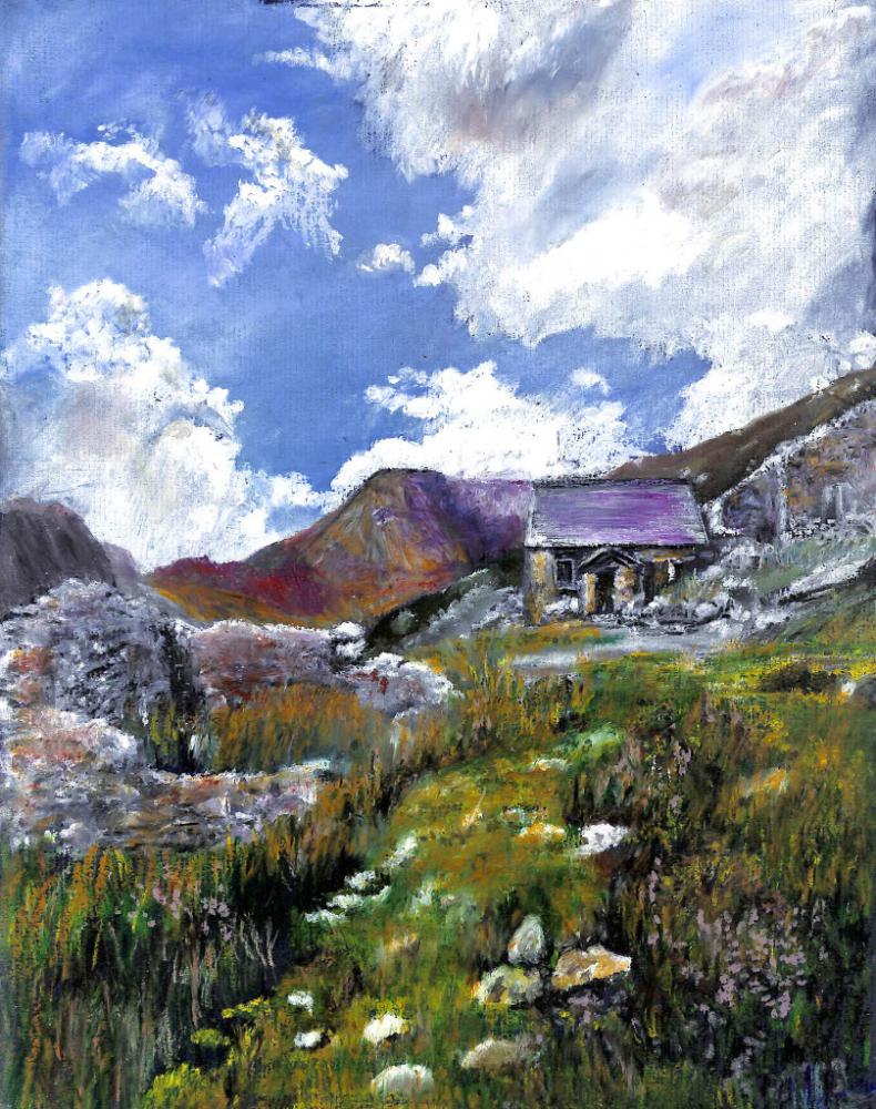 Fleetwith mine in oil pastel
